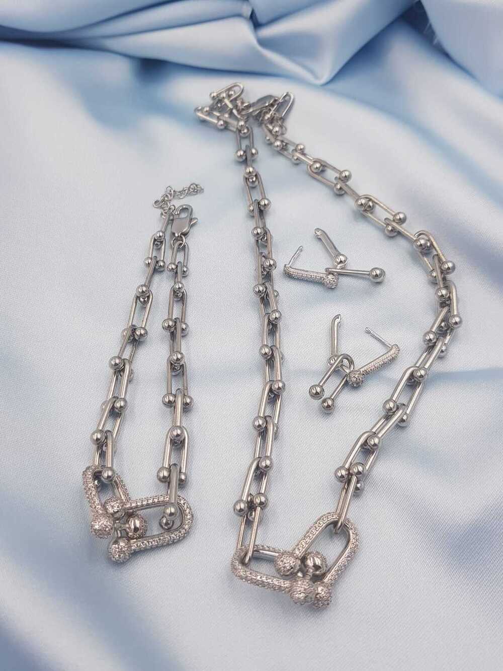 Vog%20Vip%20Çelik%20Xuping%20Model%20Tiffany&Co%203’Lü%20Set%20Sevgiliye,Anneye,Arkadaşa%20Kolye,Bileklik,Küpe