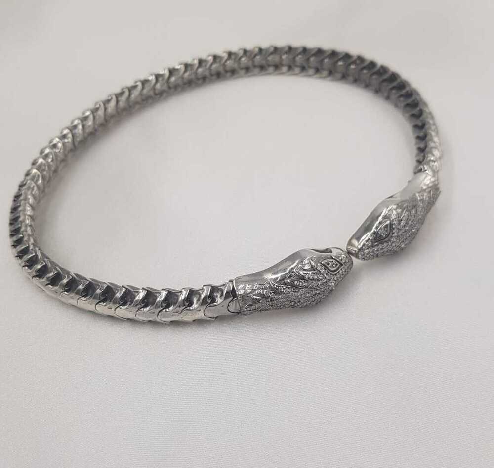 Vog%20İtalyan%20Cartier%20Tasarım%20Taşlı%20Yılan%20(Snake)925%20Gümüş%20Sevgiliye,Anneye,Eşe%20Choker,Gerdanlık