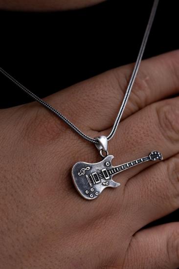 Vog Gitar Enstrüman Rock Pop Gitar 925 Ayar Gümüş Sevgiliye Eşe Babaya Arkadaşa Hediye Kolye