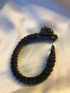 VOG OUROBOROS GOTİK ESKİTMELİ DRAGON BRACELET EJDERHA BİLEKLİK İSVEÇ ÇELİK