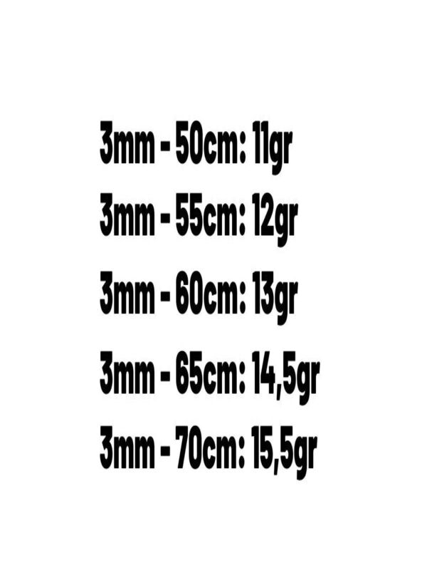 Vog%203mm%20Force%20Zincir%20925%20Ayar%20Unisex%20Gümüş%20Kolye