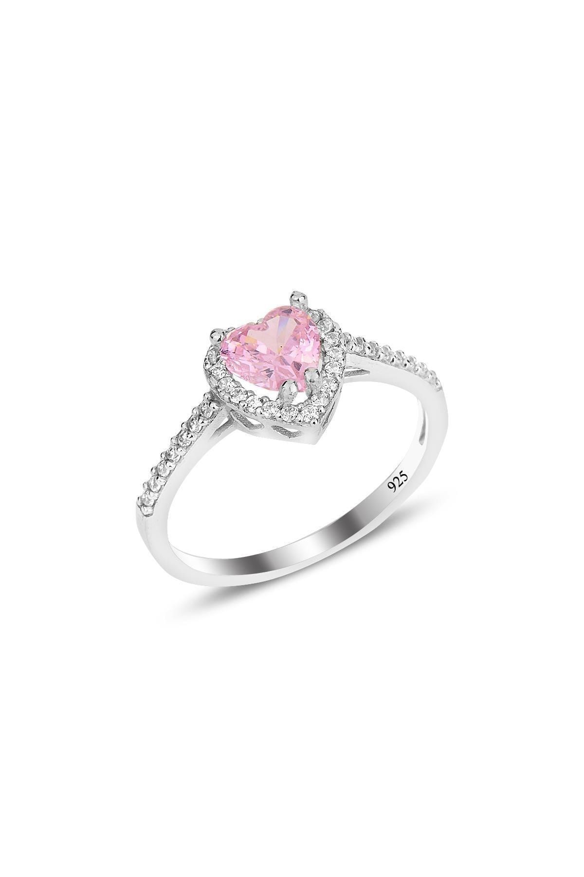 Pandora%20Swarovski%20Taşlı%20Pembe%20Renkli%20Kalpli%20925%20Ayar%20Gümüş%20Sevgiliye,Anneye,Arkadaşa%20Yüzük